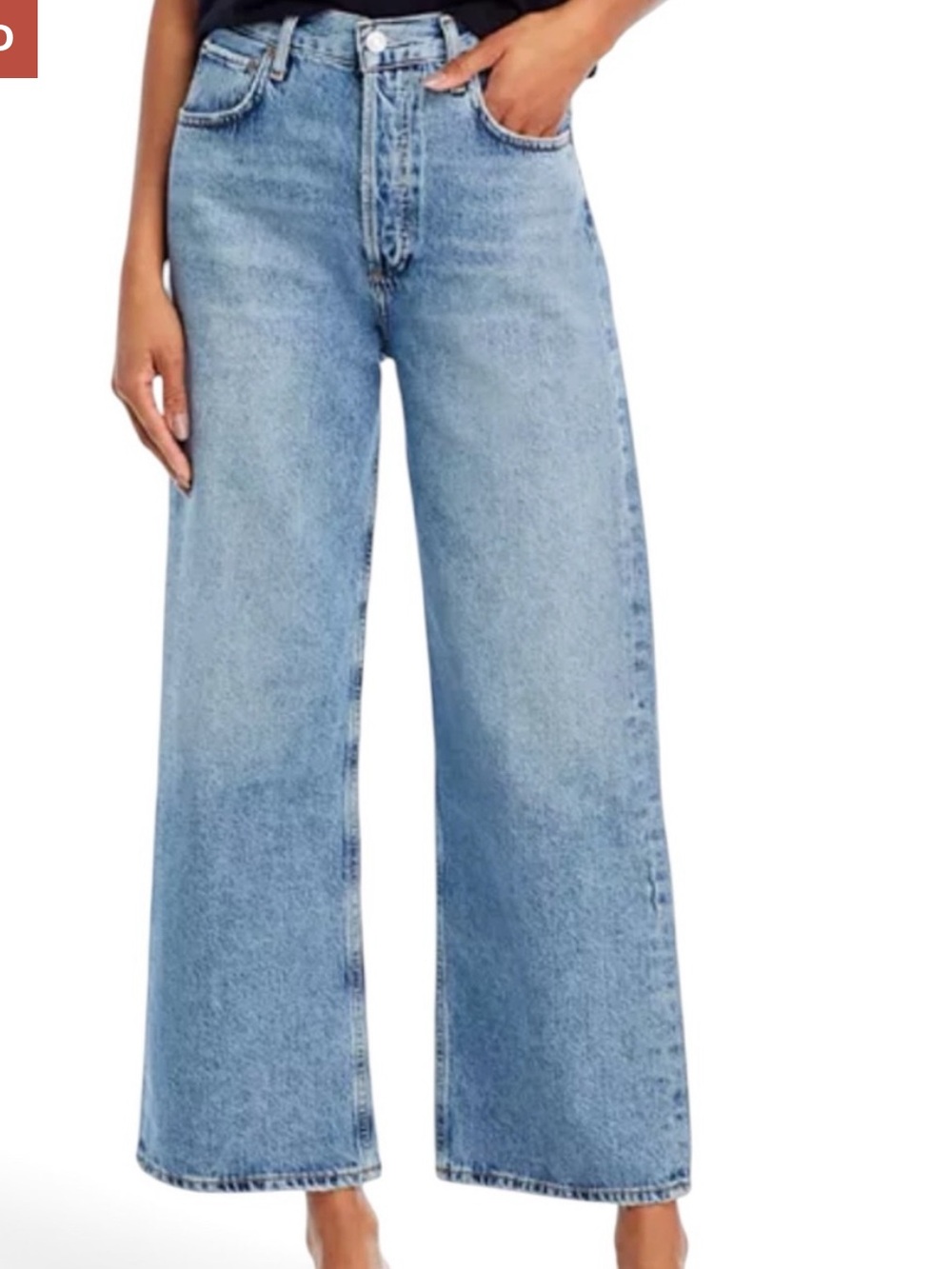 Agolde Ren Light Blue Wide-Leg High-Rise Jeans